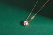 Rose Gold Choker Necklace for Women โ Rose Gold Plated, CZ Stone, 925 Sterling Silver on model